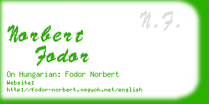 norbert fodor business card